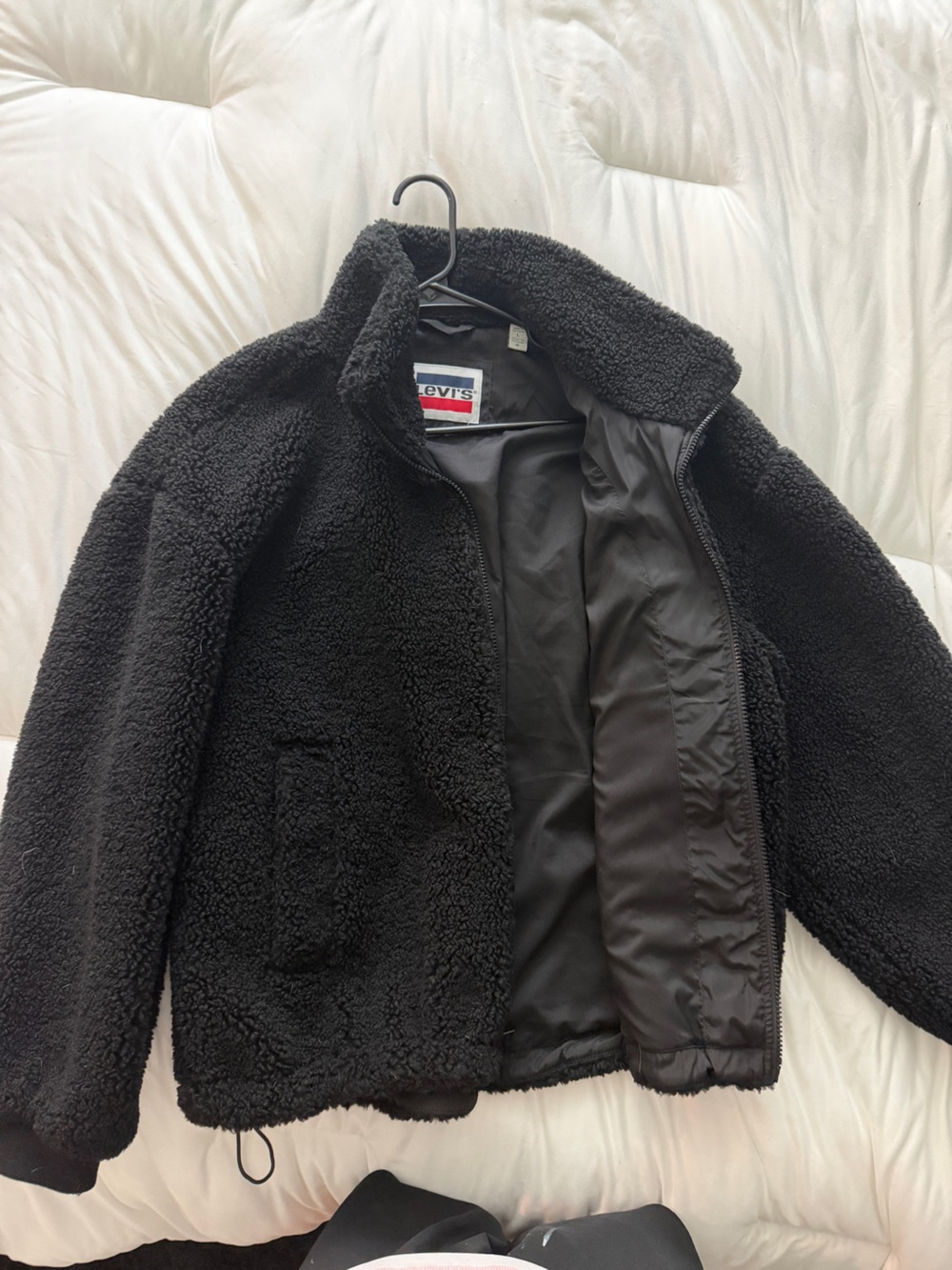Women’s Levi's Black Sherpa Teddy Jacket - Size L